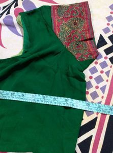 Royal Green Designer Saree with Embroidered Blouse