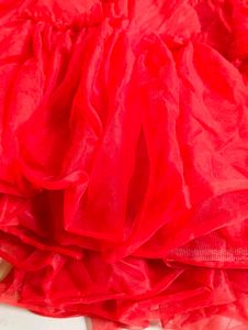 Red and white cute dress