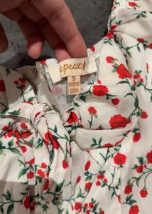 Floral Print Puff Sleeve Crop Top