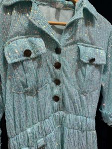 Sparkly Blue Sequined Dress