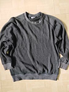 Men's Grey Thermal Knit Sweatshirt