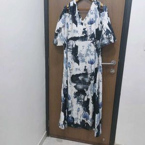 Bohemian Floral Print Maxi Dress