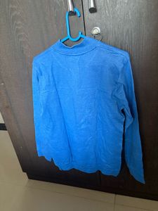Adidas Blue &amp; Black Zip Neck Sweatshirt