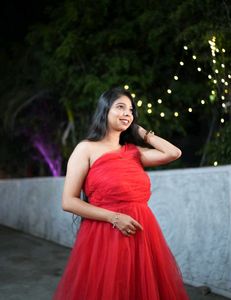 Stunning Red Tulle Gown