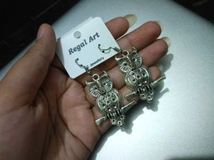 Silver Owl Earrings