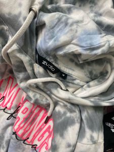 Zudio Tie-Dye Cropped Hoodie