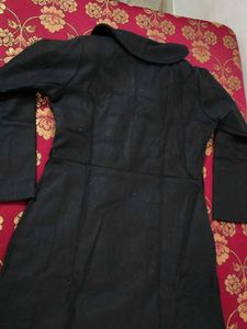 Elegant Black Double-Breasted Coat
