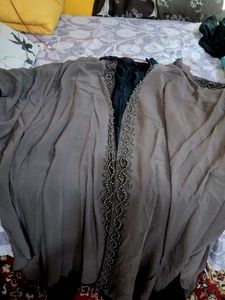 Elegant Ethnic Soudi Style Double Layered Abaya
