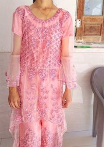 Elegant Pink Embroidered Kurta Set