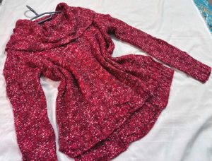 🎉Buy1 Get1 Free🎉Red Marled Sweater Q