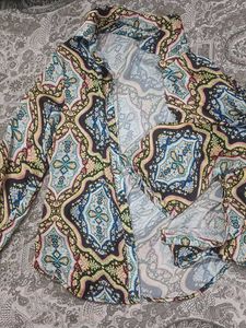 any 1 Patchwork Print shrug type shirt