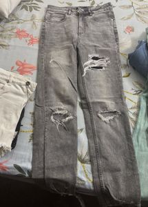 Grey Wash Denim Jeans