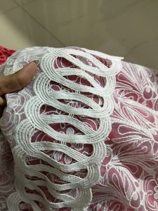 Pink And White kurti Size S