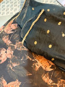 Elegant Black Floral Kurta Set