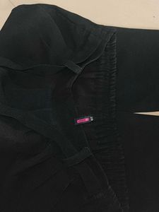Black Tie Waist Casual Pants