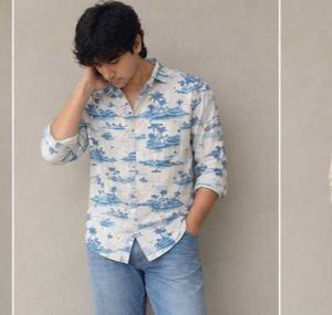 Men's Hawaiian Print Short Sleeve Shirt