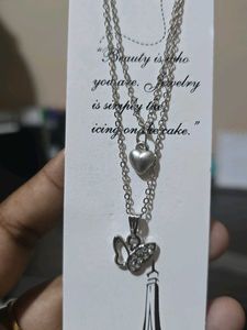 ARBAN Silver Necklace with Heart Pendant