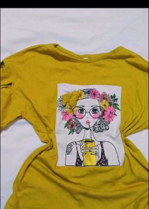 Yellow Graphic Print T-Shirt