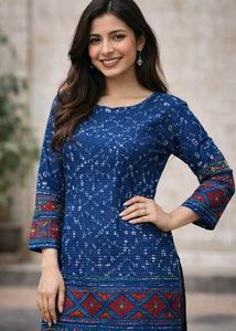 Elegant Blue Printed Kurta