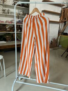 Striped Wide-Leg Pants