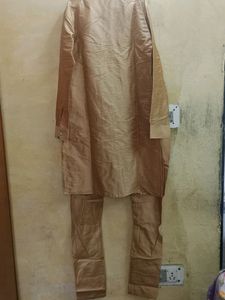 Men's Golden Sherwani Set