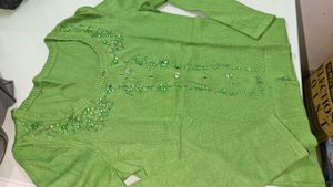 Green Embellished Cardigan