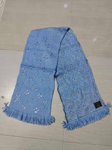 Sparkly Blue LV Monogram Scarf