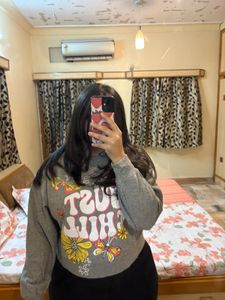 Grey "Just Chill" Graphic Sweatshirt