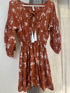 Boho Floral Print Dress