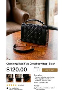 Quilted Brand New Heavy Leather Two Way Bag