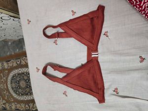Rust Ribbed Bralette