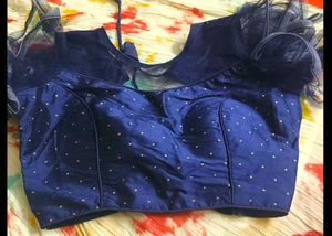 Stunning Blue Embellished Blouse