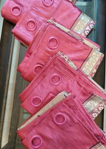 HEAVY DISCOUNT:5 Pcs BRIGHT PINK CURTAINS
