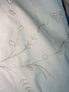 Elegant White Embroidered Kurta