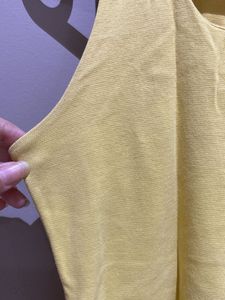 AND Yellow Square Neck Tank Top