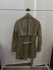 AYA MORIE CLASSIC BEIGE DRAPED TRENCH COAT