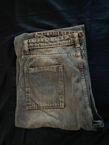 denim straight leg jeans