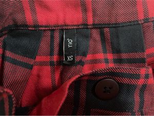 Red-Black Plaid Pleated Mini Skirt