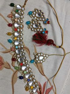 Exquisite look of  Kundan &amp; Pearl Necklace Set