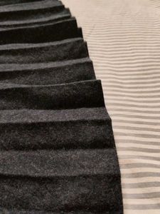 Classic Grey Pleated Midi Skirt
