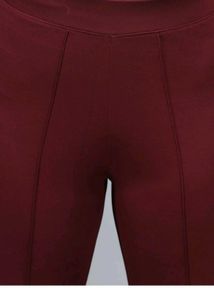 Maroon High Waist Palazzo Pants
