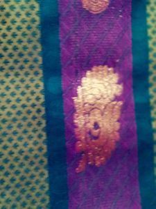 Elegant Silk Saree with Green Border