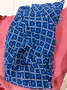 Patiyala Blue polka dots salwar and Black dupatta