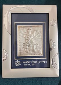 999 Silver Goddess Saraswati Showpiece