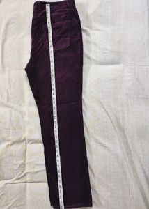 Marks and Spencers Purple Corduroy Trousers