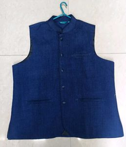 Royal Blue Ethnic Jacket / waist coat wool blend