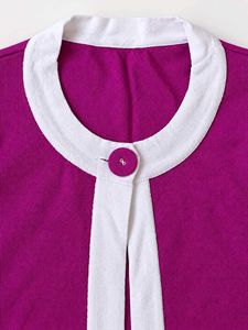 Stylish Purple &amp; White Cardigan