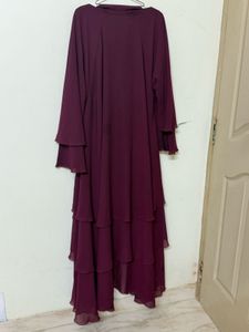 Imported heavy layered triple Abaya Set