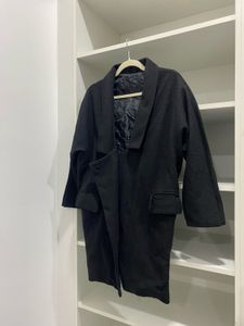Women’s Black Kimono Design Coat