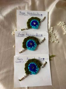 Handmade peacock 🦚 Rakhi Set of 3
